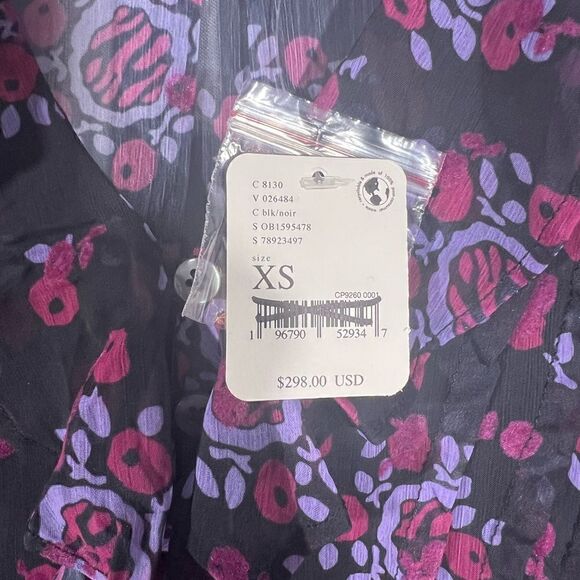 FREE PEOPLE BY ANNA SUI THE CASSIEL PRINT JUMPSUIT IN BLACK COMBO NWT - Picture 6 of 12